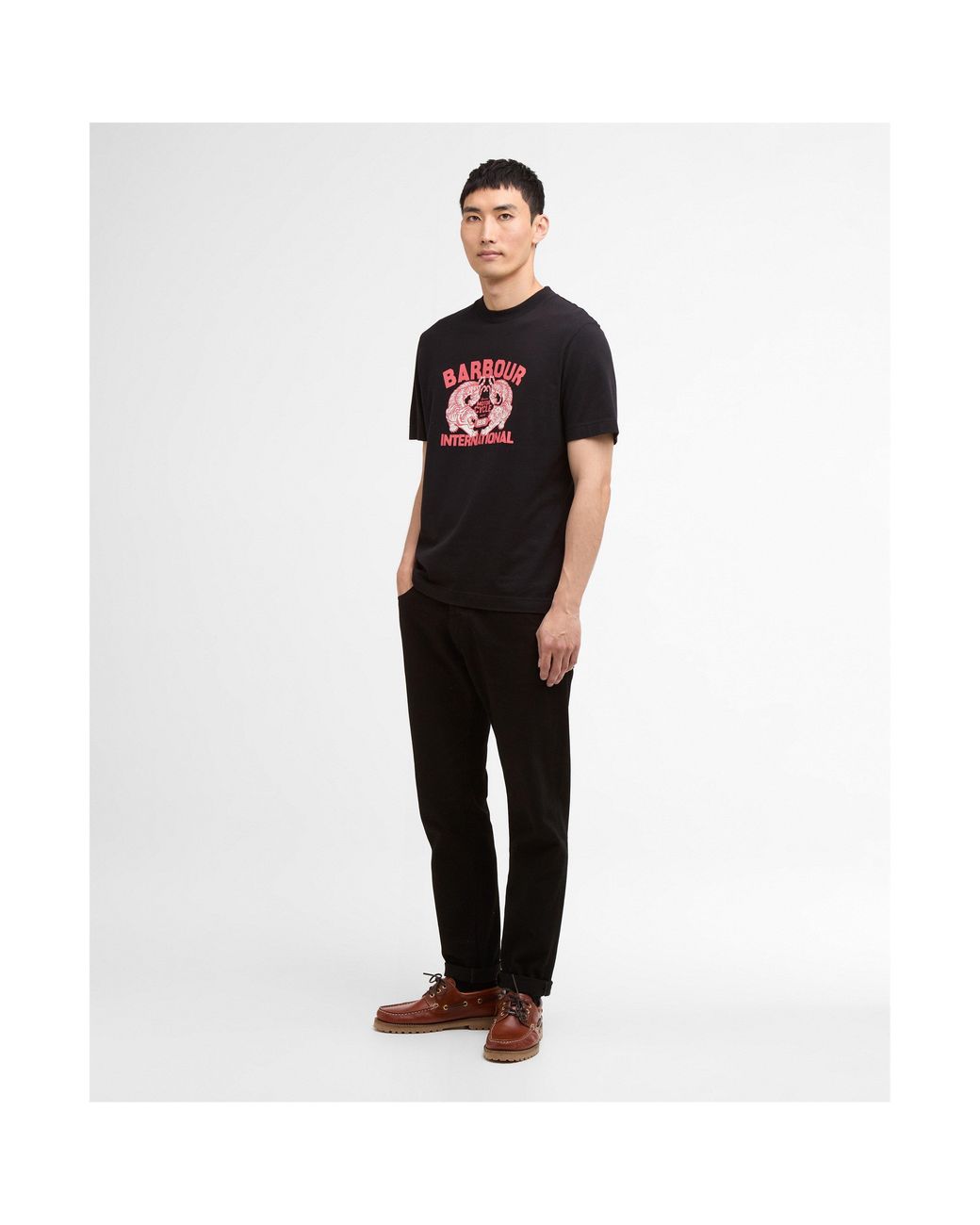 Barbour Black Talisman Graphic T-Shirt for men
