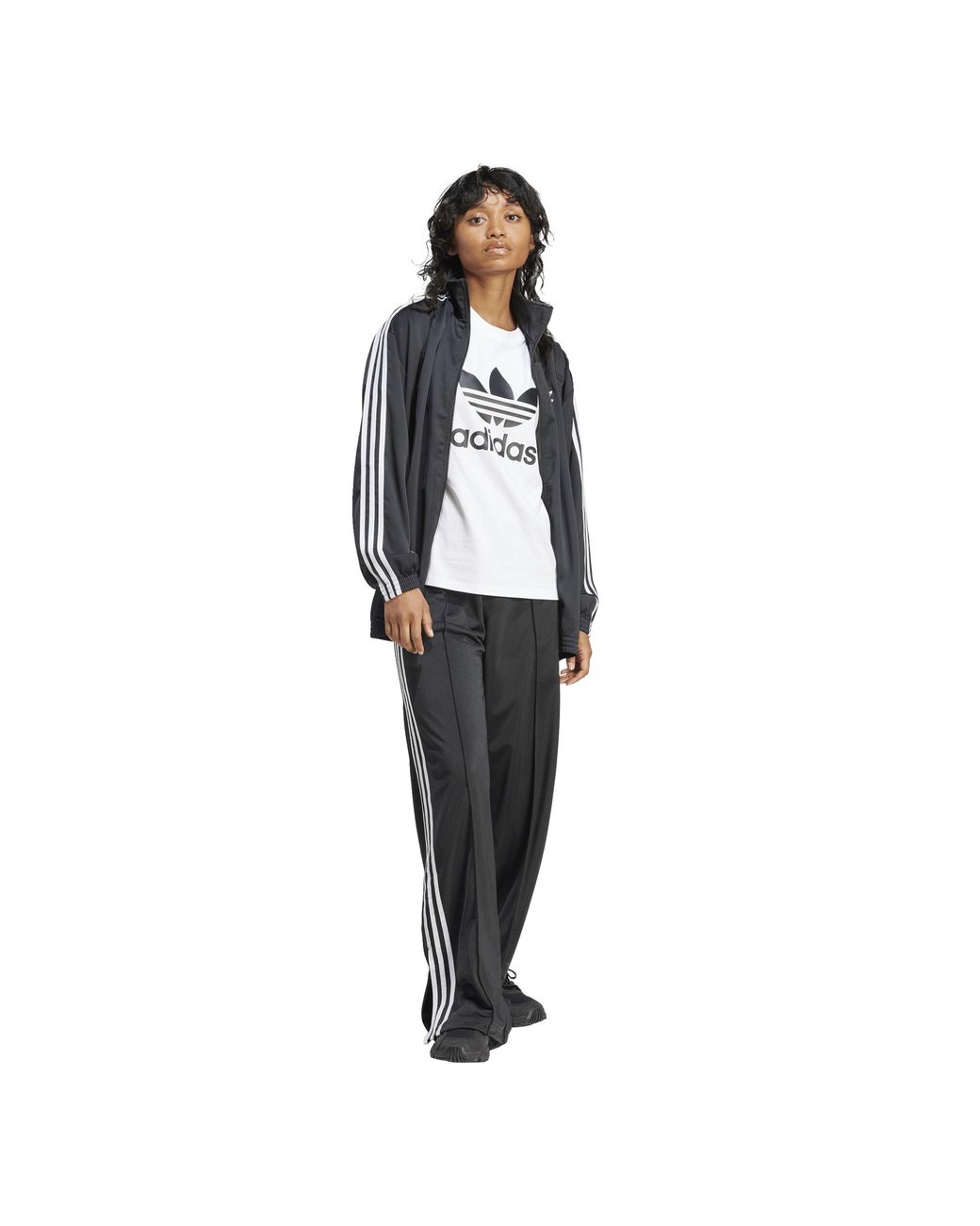 Adidas Originals Gray Firebird Open Hem Woven Joggers