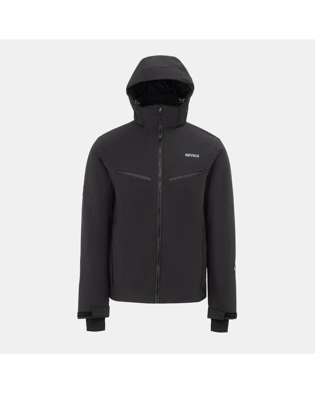 Nevica Black Vail Waterproof Windproof Synthetic Insulated Detachable Hood Ski Jacket for men