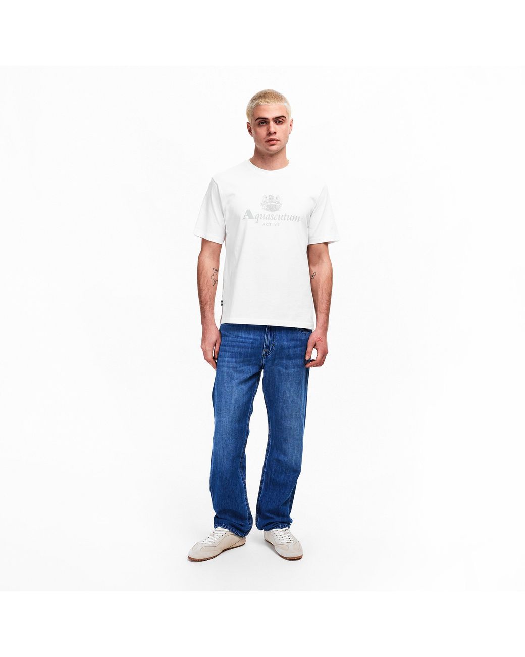 Aquascutum White T-Shirt for men