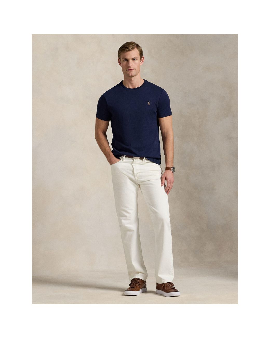 Polo Ralph Lauren Blue Regular Fit Pima T-Shirt for men