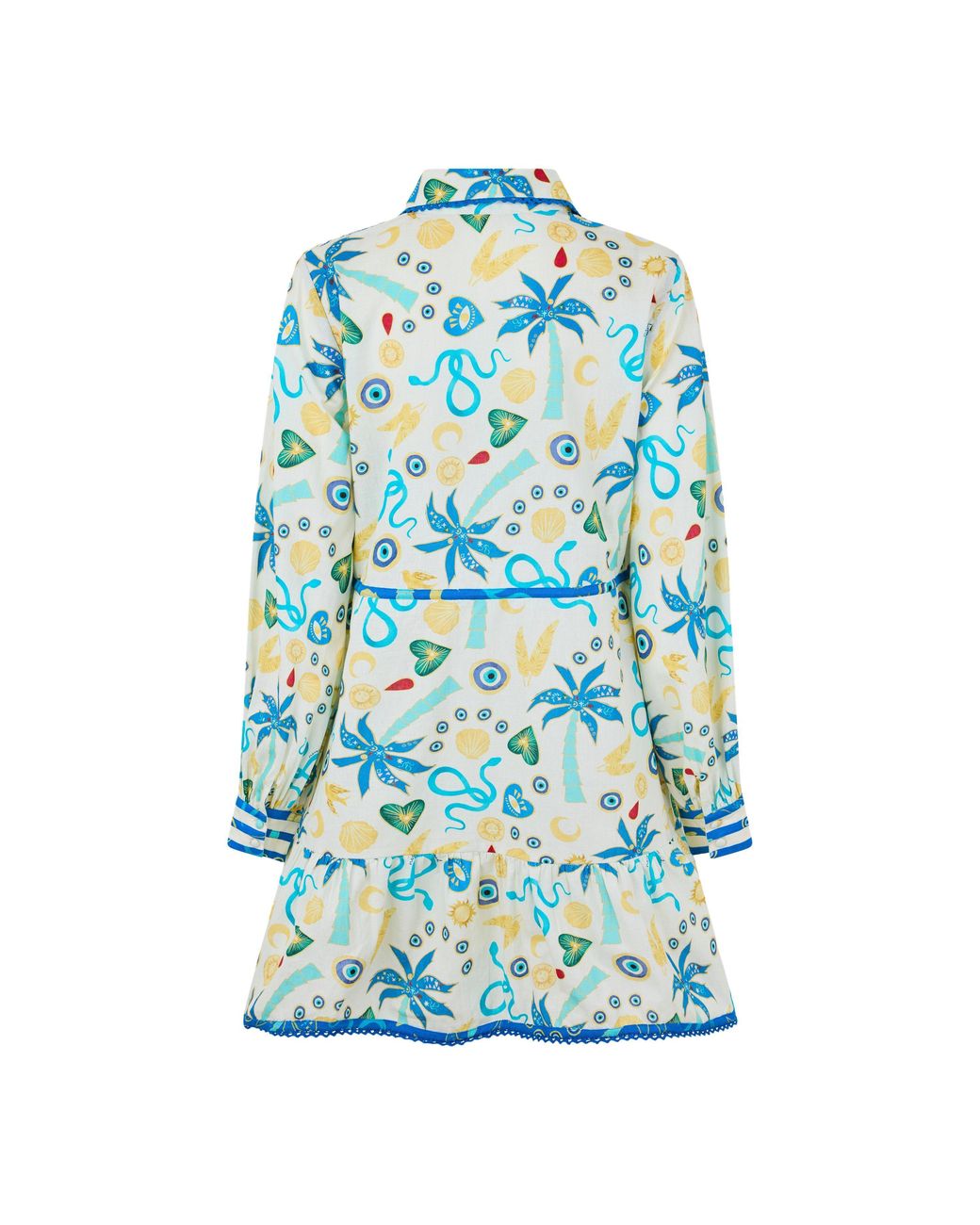 Never Fully Dressed Blue Charms Savannah Structured Metal Accent Shirt Dress