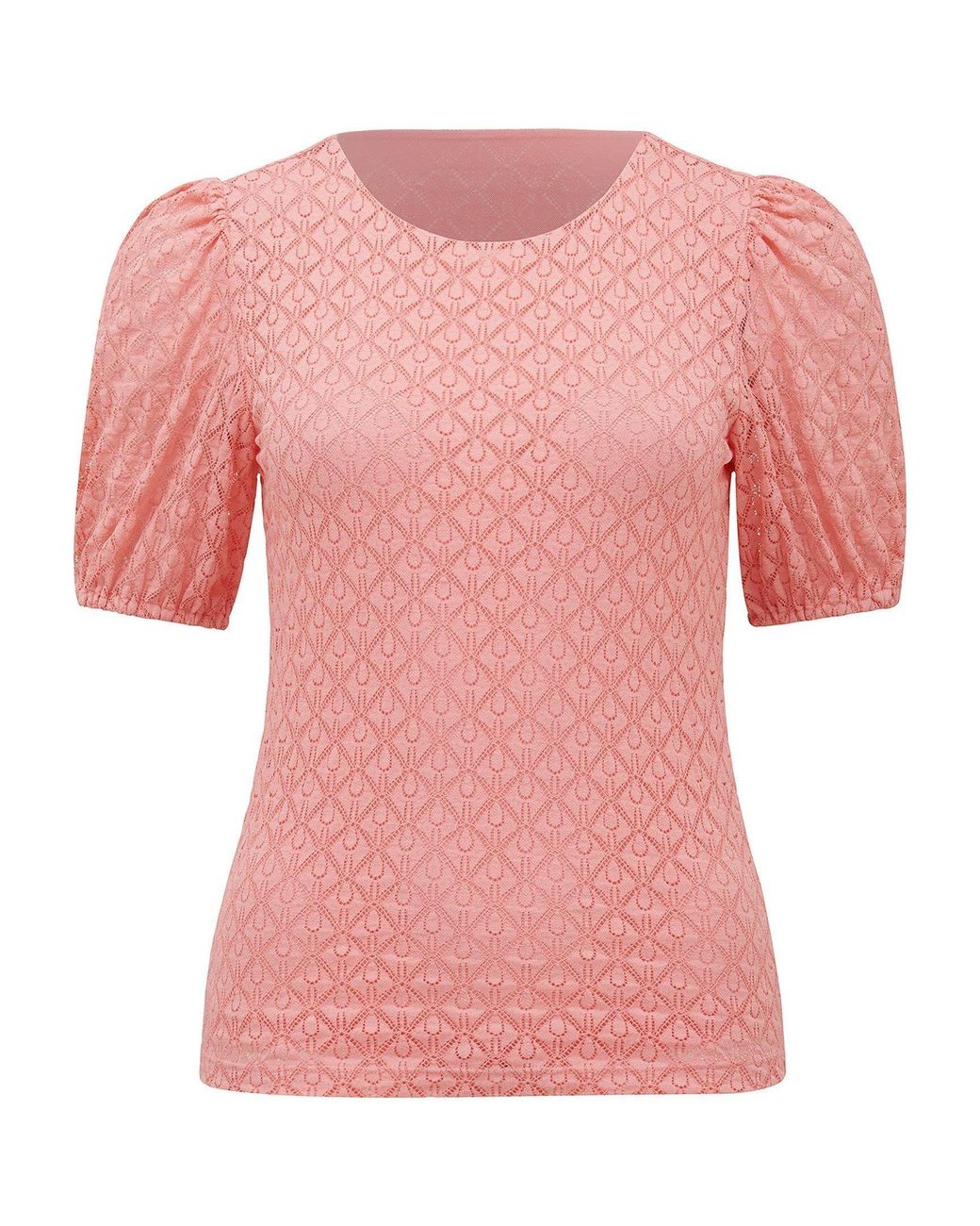 Forever New Blue Shiloh Lace Crew Neck Top