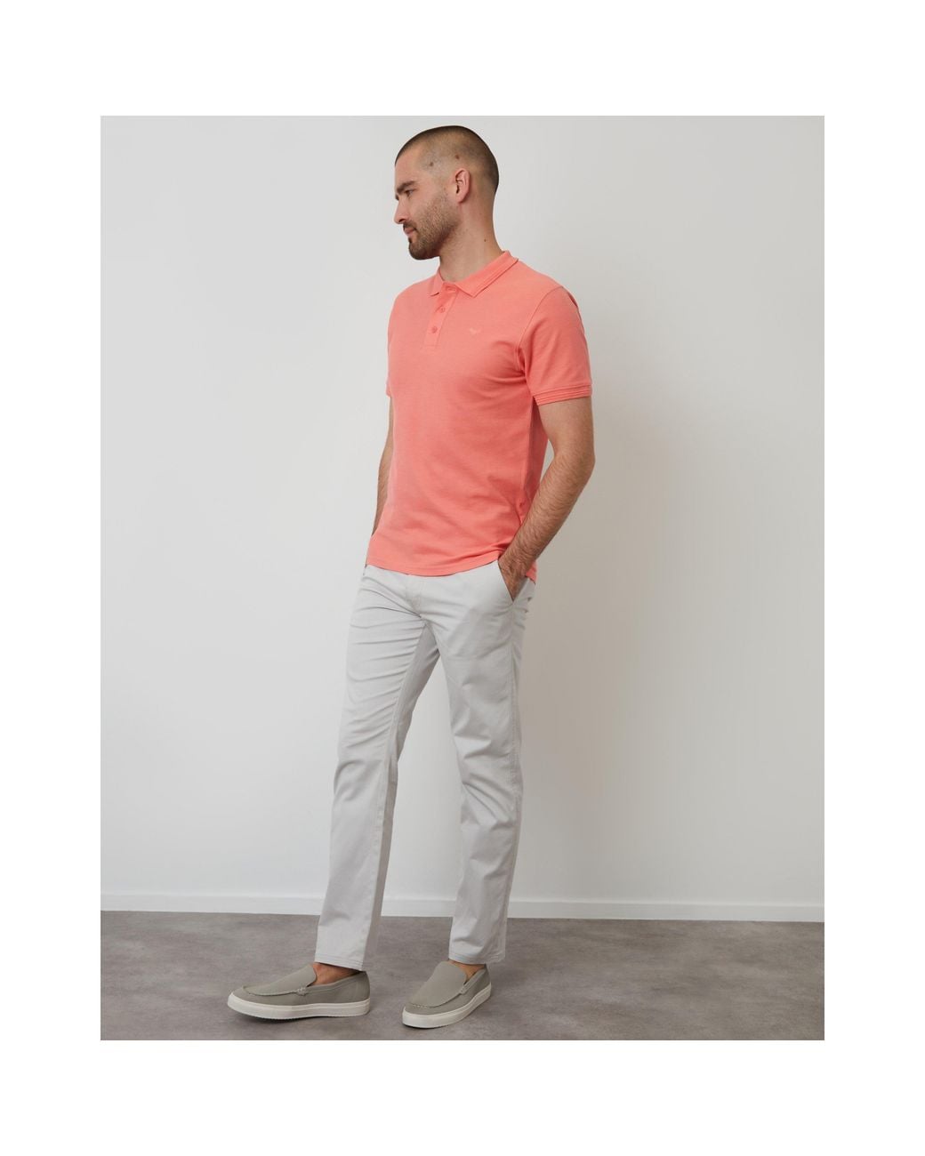 Threadbare Pink Tb Malbork Short-Sleeve Polo Shirt for men
