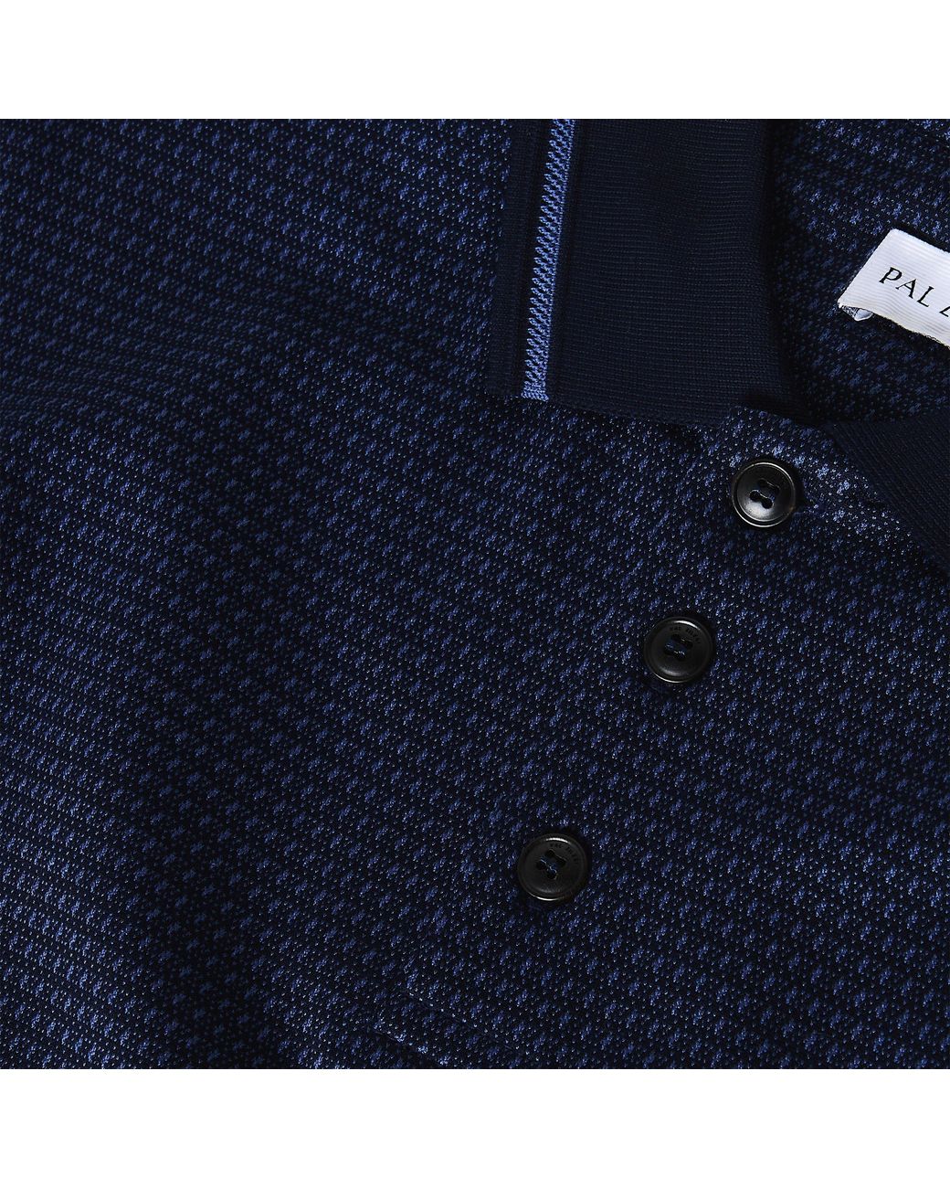 Pal Zileri Blue Pattern Short Sleeve Polo Shirt for men