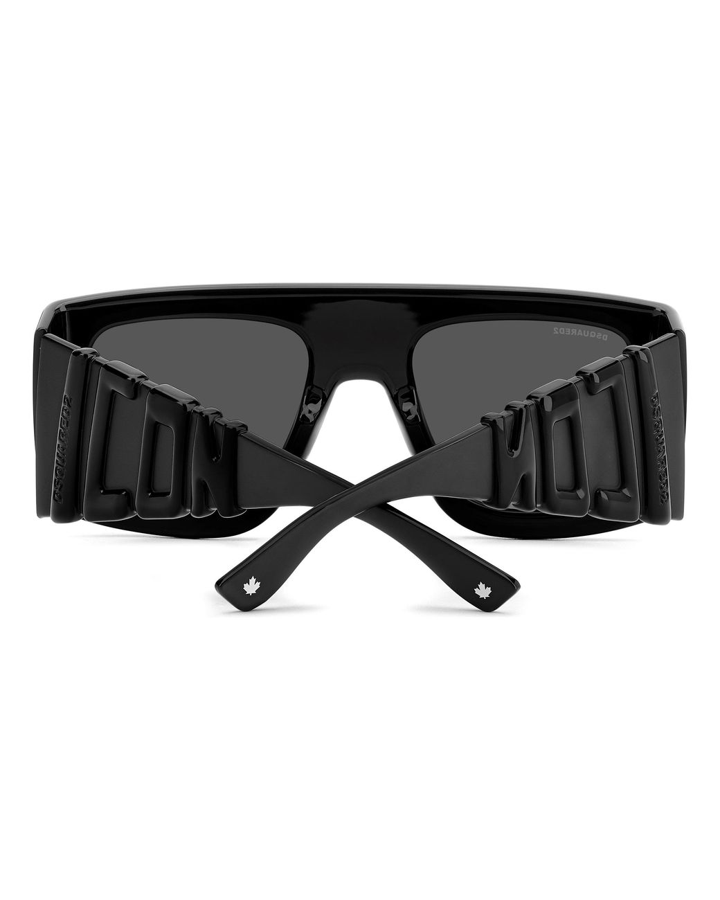 DSquared² Black Rec Flat Top Sunglasses for men