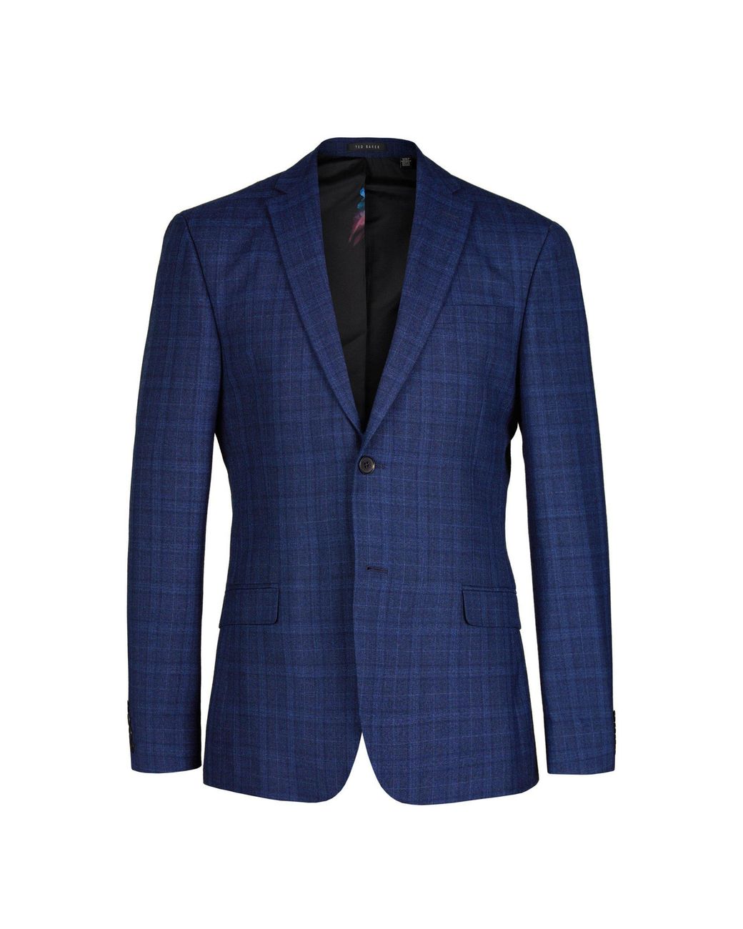 Ted Baker Blue Hoyle Check Slim Fit Suit Jacket for men