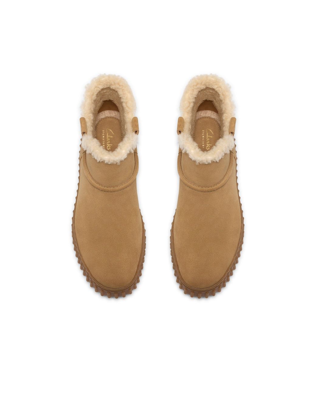 Clarks Brown Torhill Warm Suede Flat Ankle Boots
