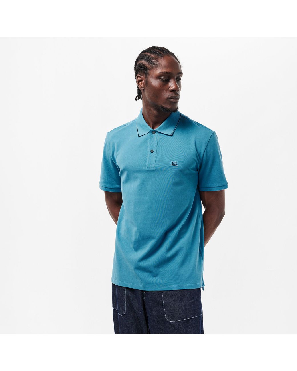 C P Company Blue Polo Shirt for men