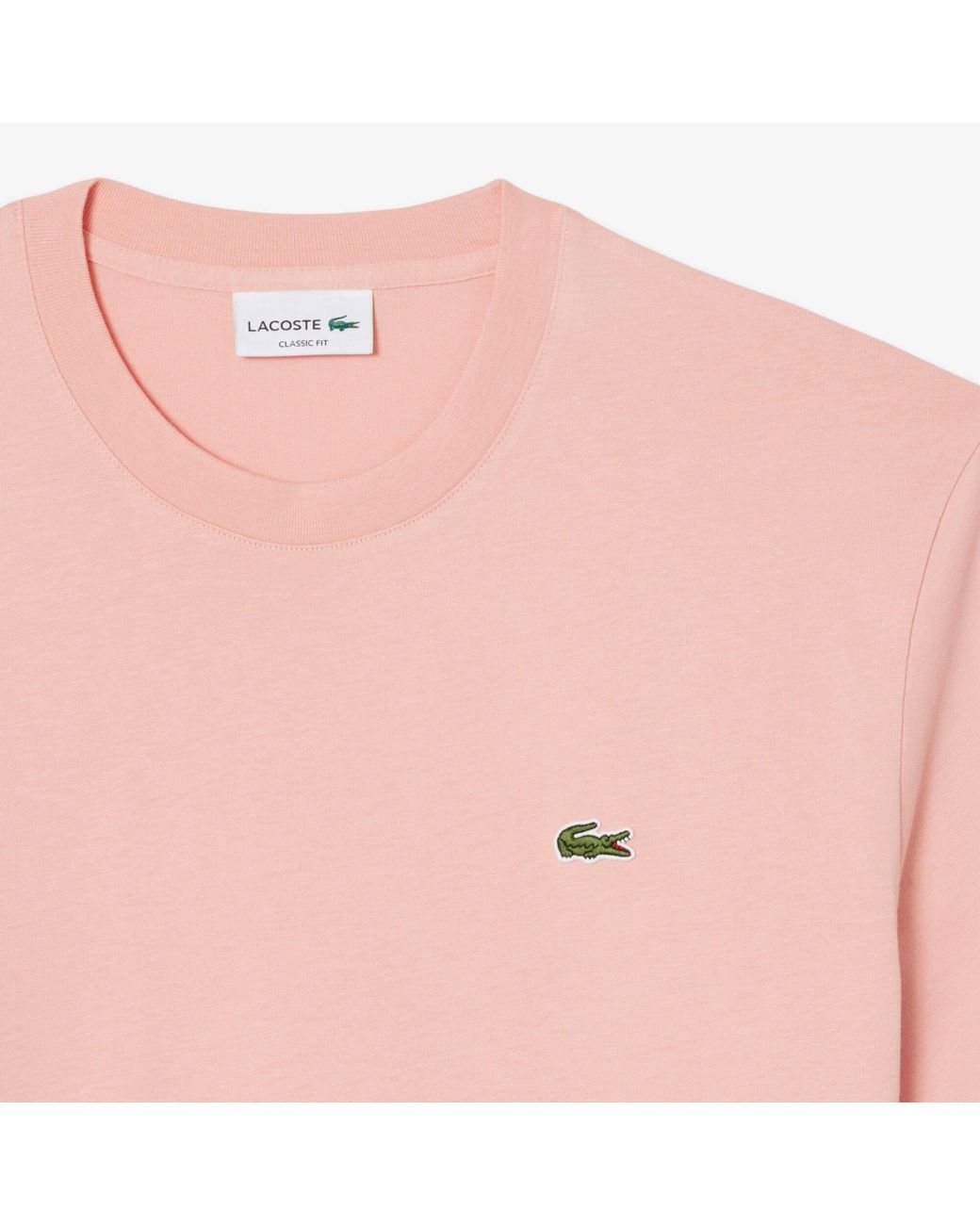 Lacoste Pink Regular Fit Small Logo T-Shirt for men