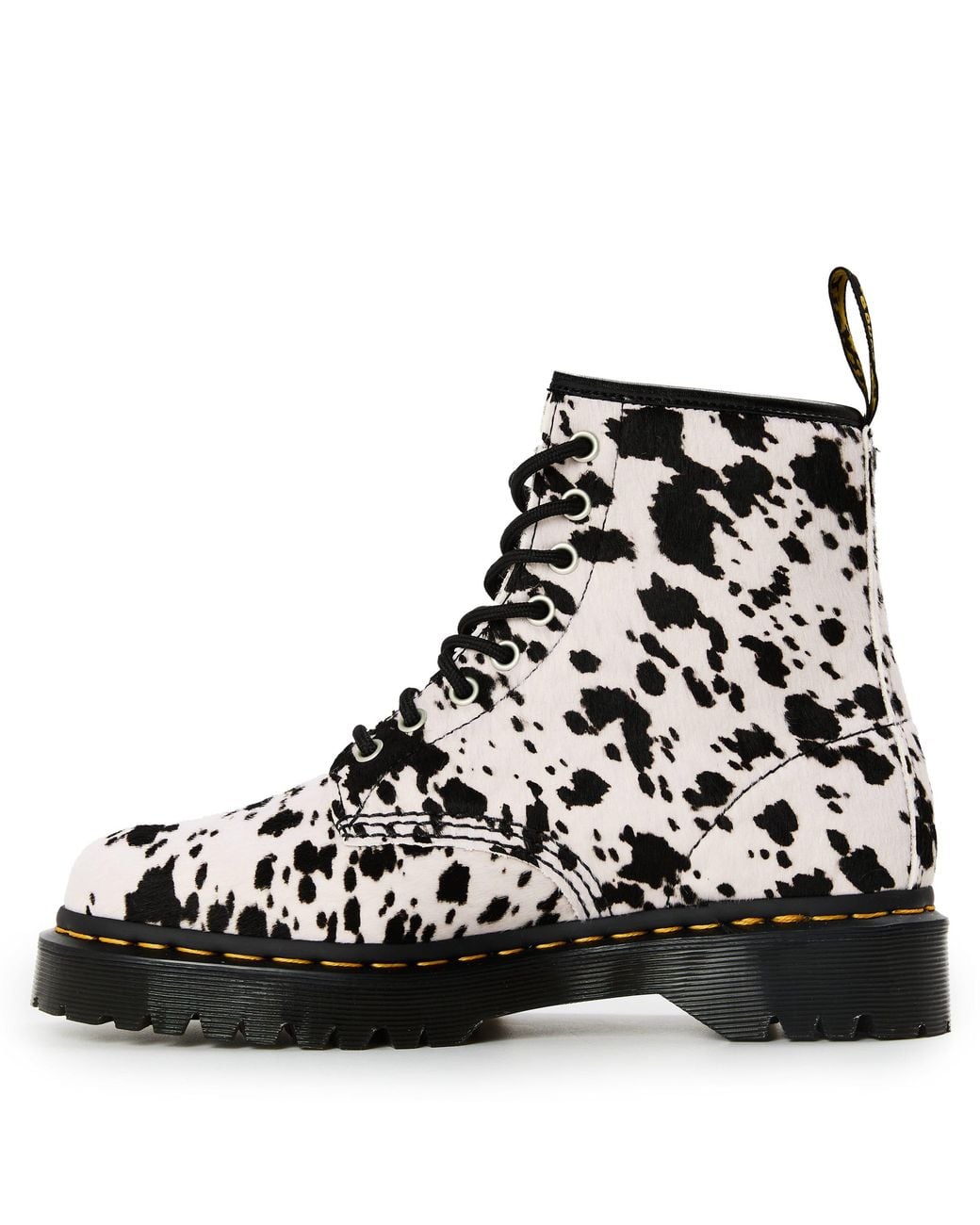 Dr. Martens Black 1460 Bex Dalmatian Hair On Leather Boots