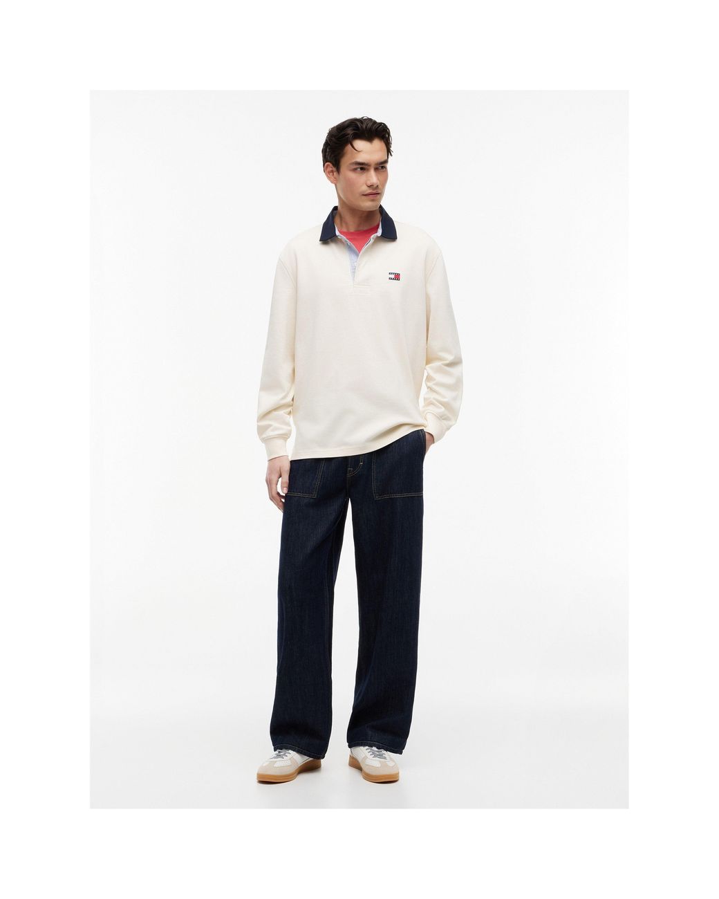 Tommy Hilfiger White Rugby Polo Shirt for men