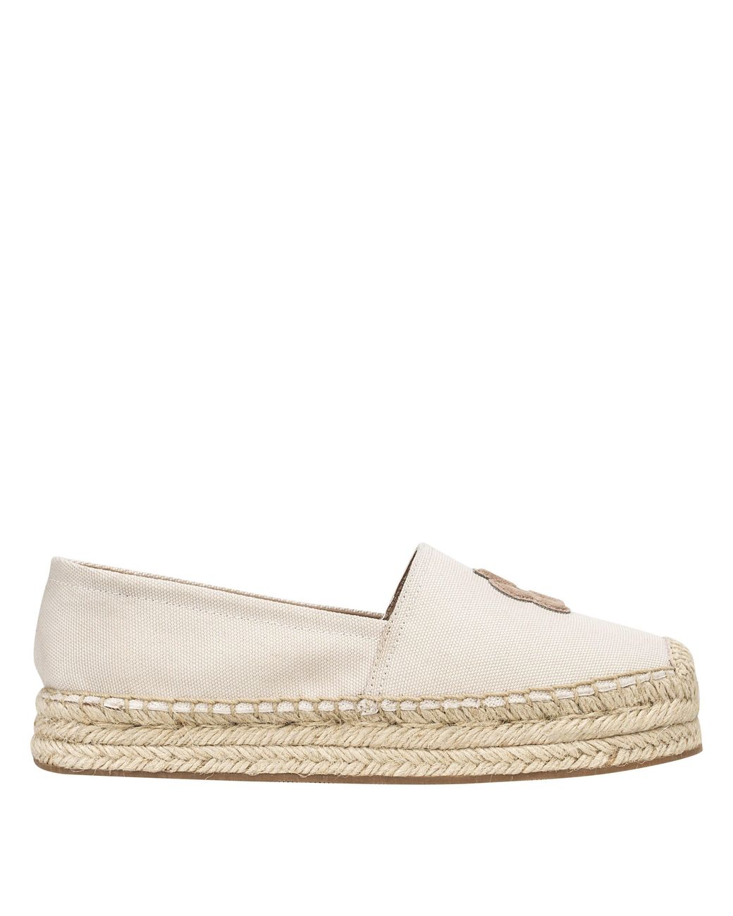 Boss Natural Canvas Slip On Trainers With Double B Logo