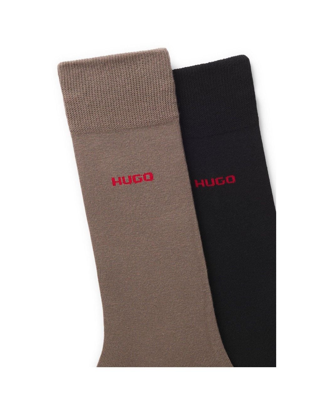 HUGO Brown Crw Sock 2Pk Sn64 for men