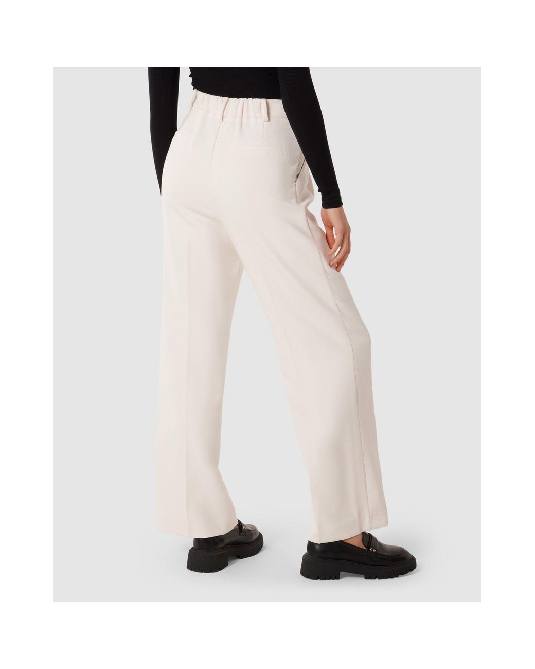 Forever New White Tessa Straight Leg Pants