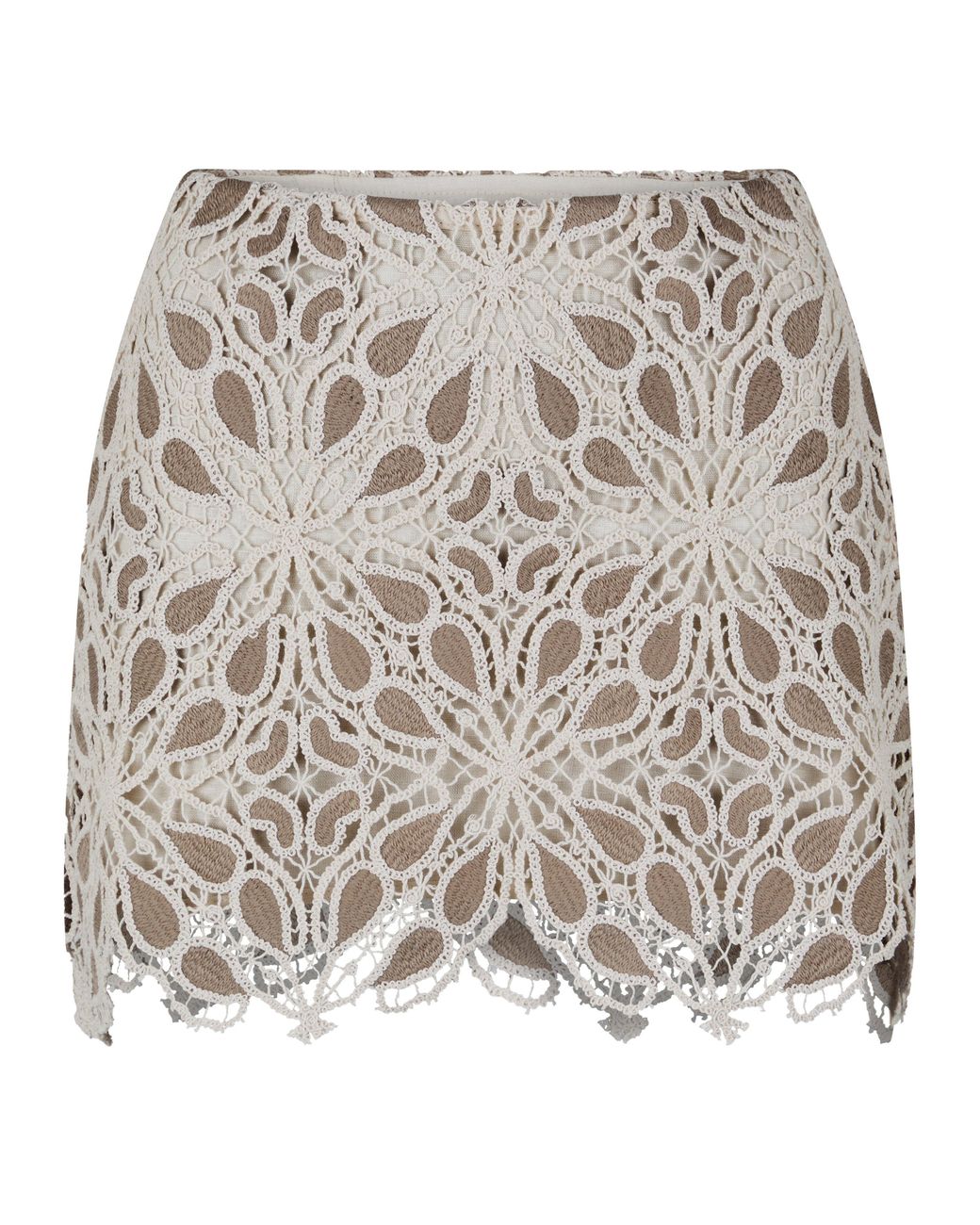 JBQ Natural Millie Crochet Mini Skirts