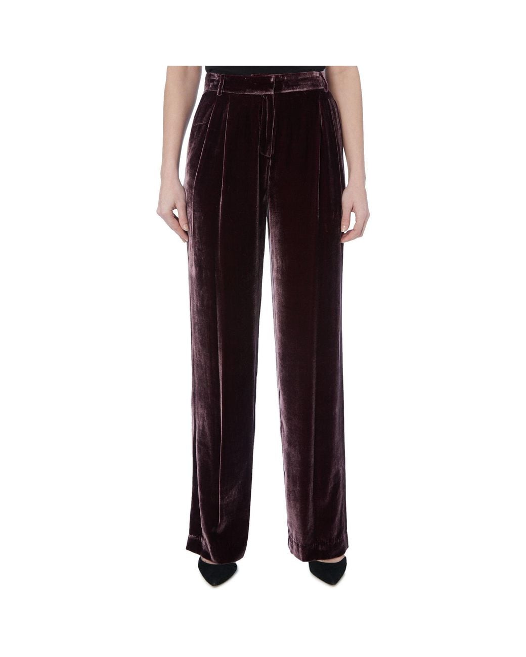 MICHAEL Michael Kors Purple Straight Leg Velvet Pants