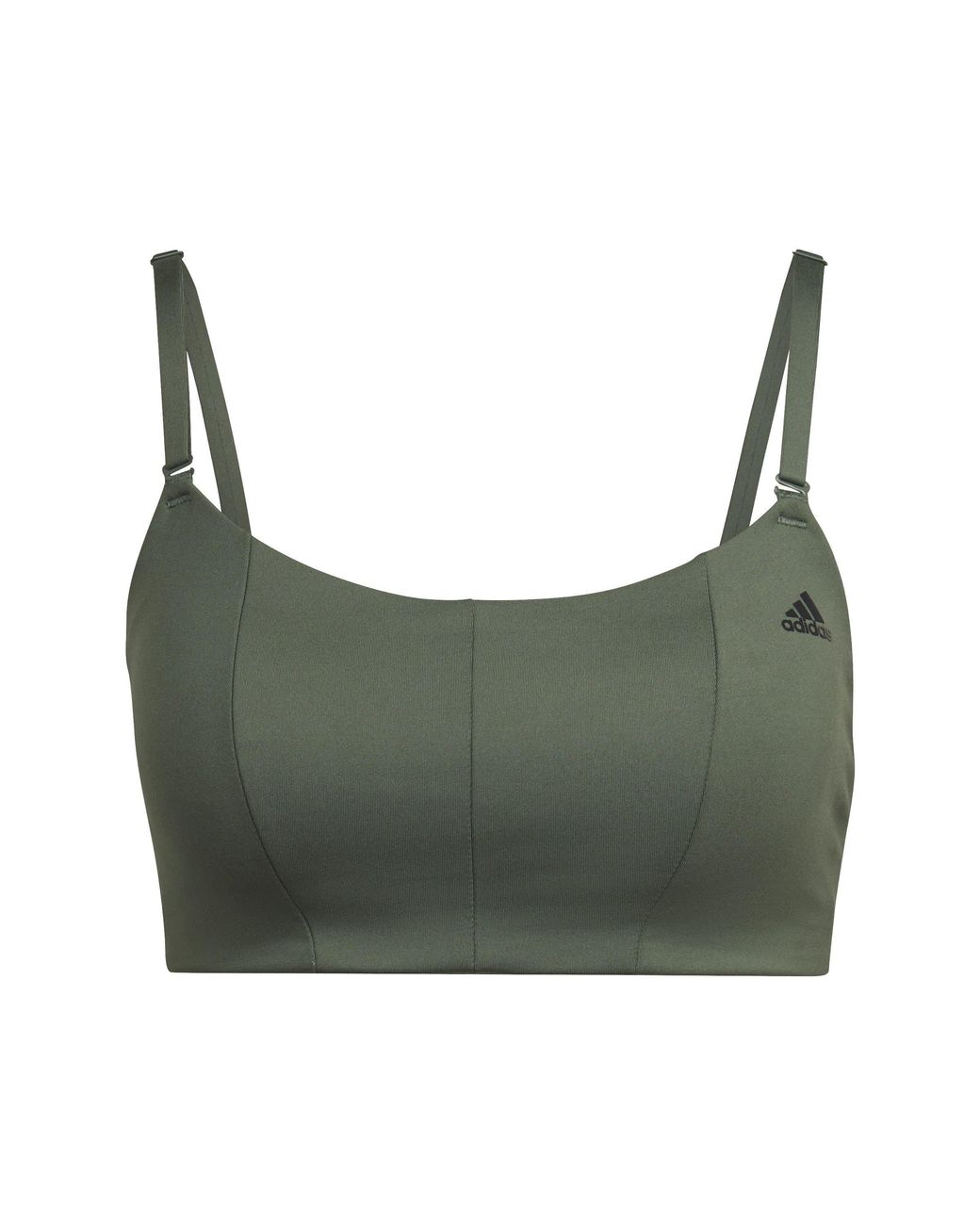 Adidas Green Yoga Studio Light Support Sports Bra