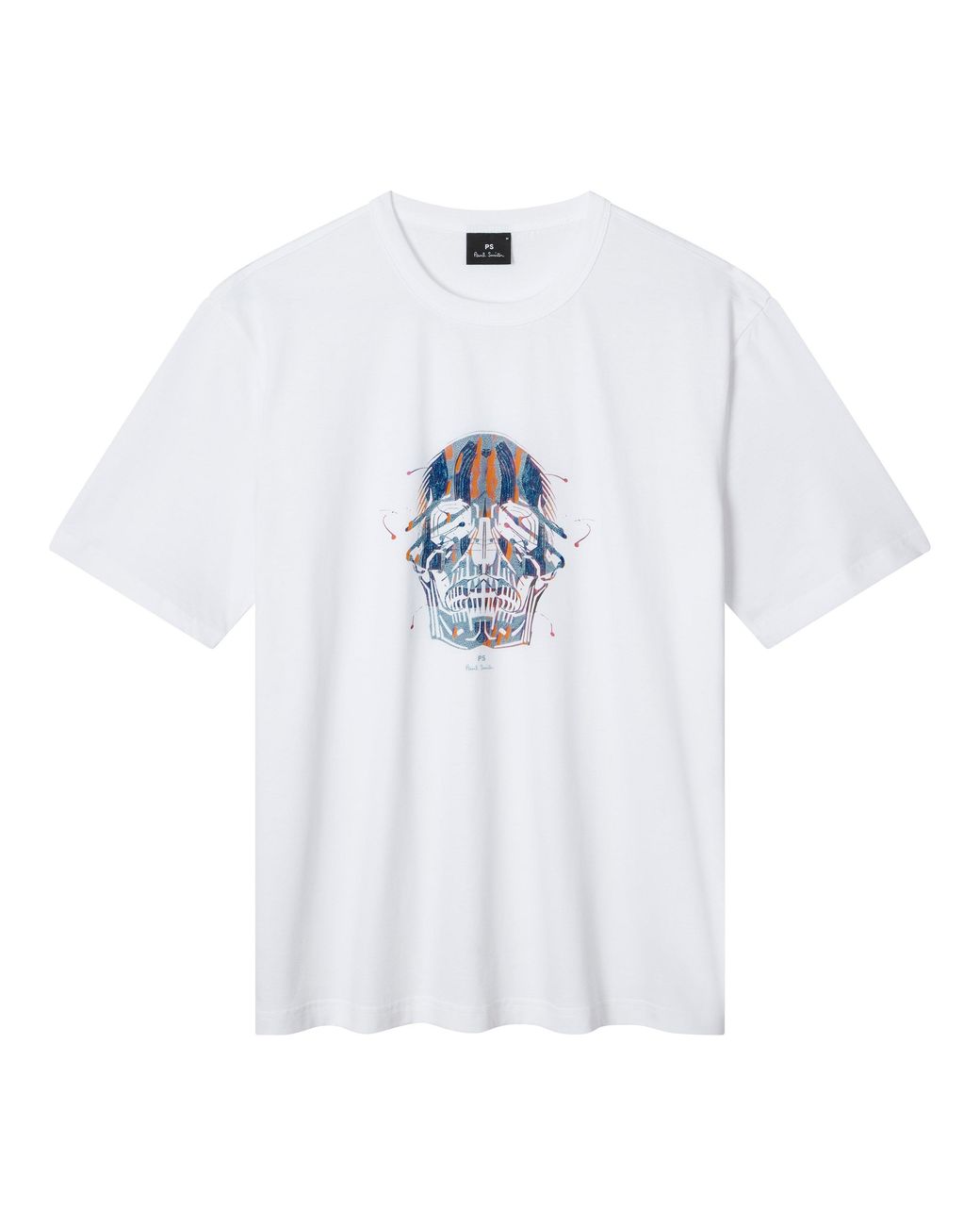 Paul Smith White Skull Graphic T-Shirt for men