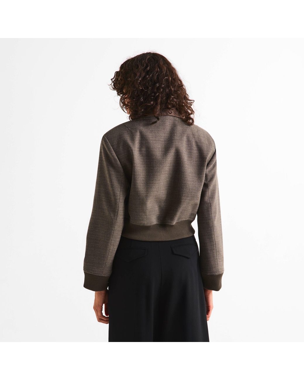 WRSTBHVR Brown Nadeen Cropped Barn Jacket