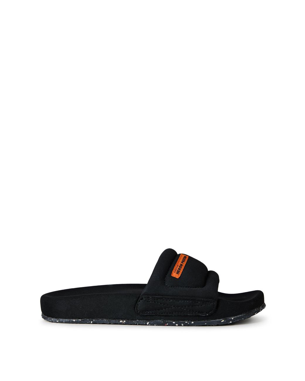 Heron Preston Black Flat Slides With Logo