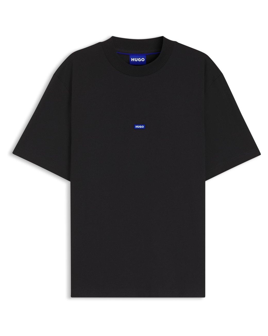 HUGO Black Short Sleeve T-Shirt With Logo Detail (Nieros) for men