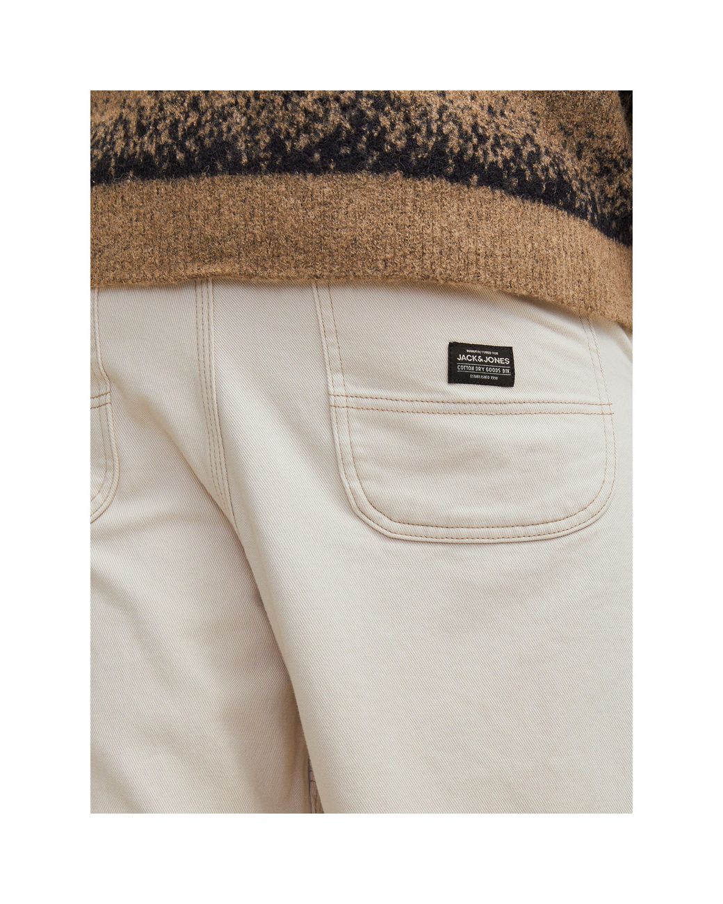 Jack & Jones Natural Owen Wide Leg Trouser for men