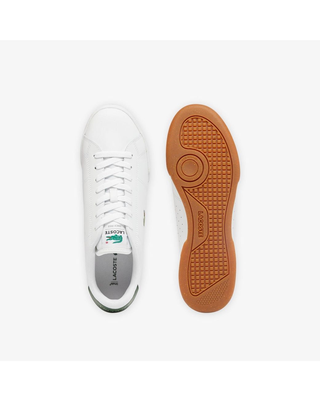 Lacoste White Carnaby Cup Leather Sneakers for men