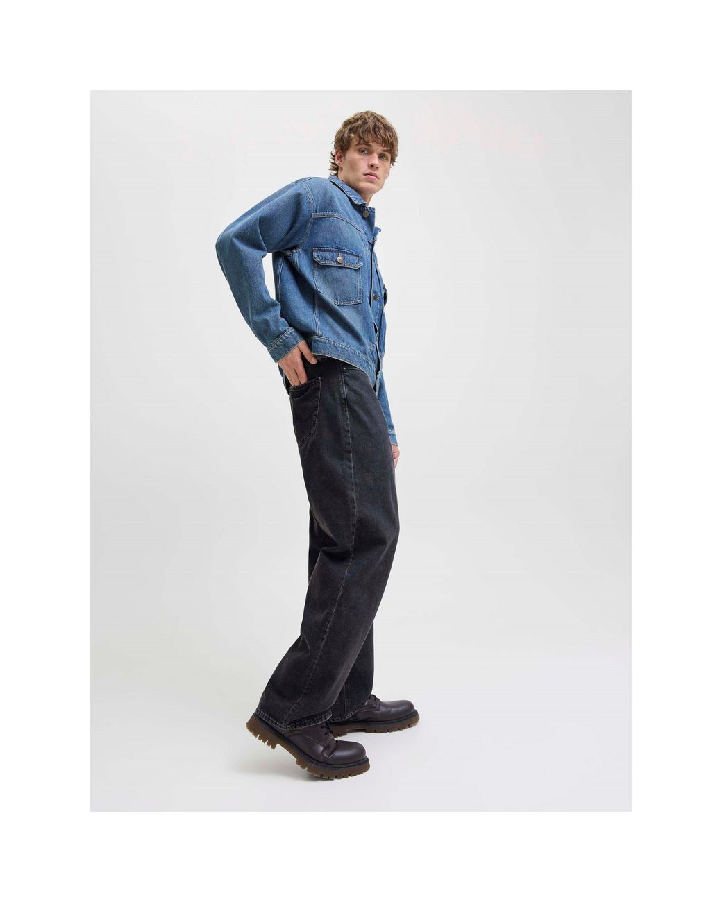 Jack & Jones Blue Alex Wide Leg Jeans for men