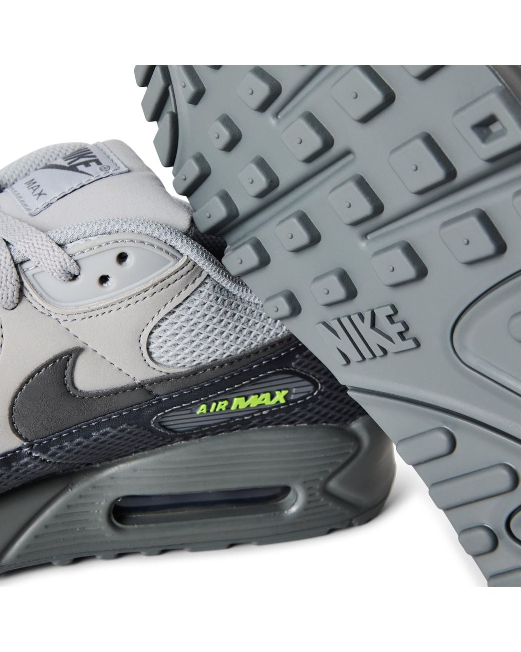 Nike Gray Air Max 90 Leather Runners for men