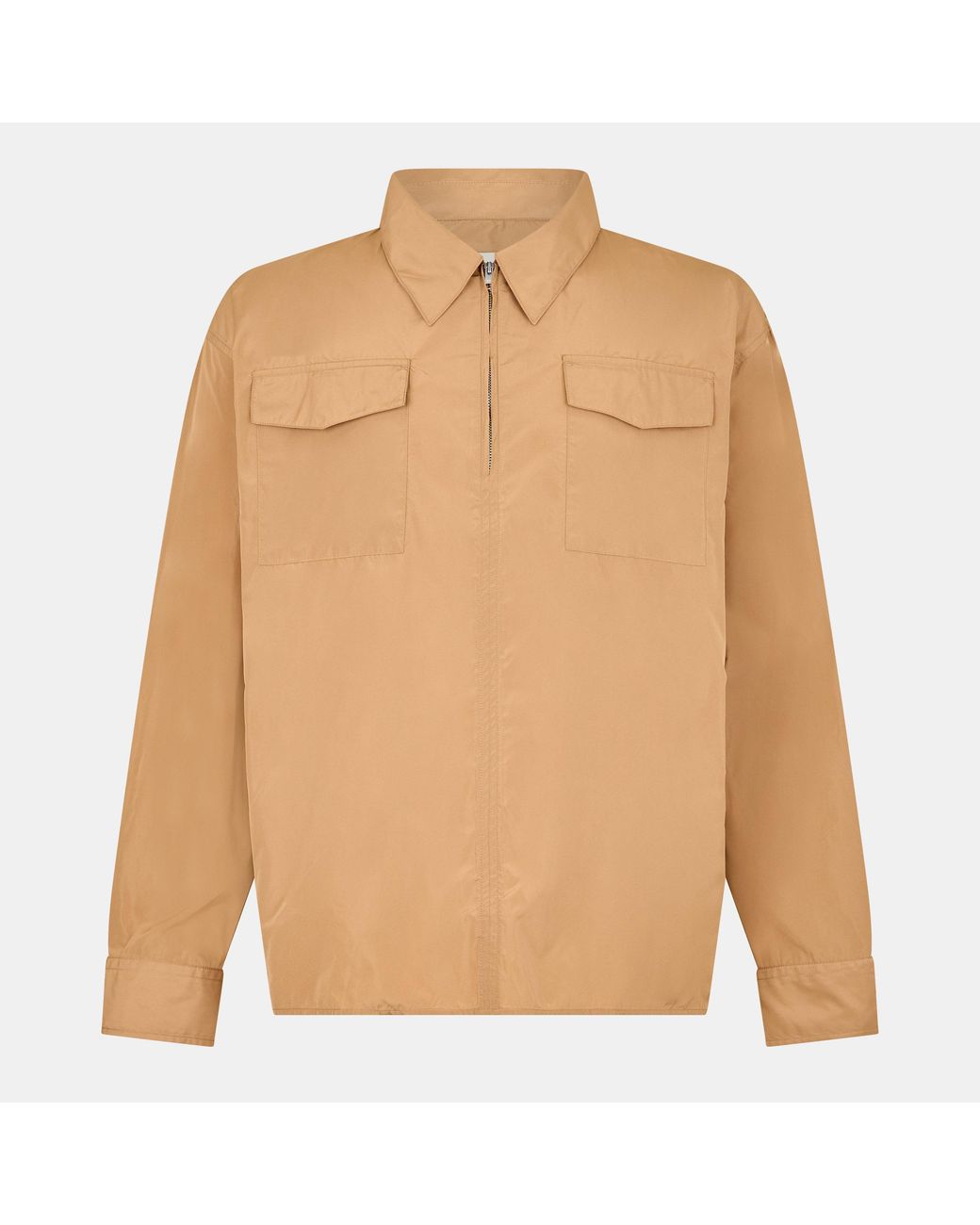 AMI Natural Plain Long-Sleeve Shirt for men