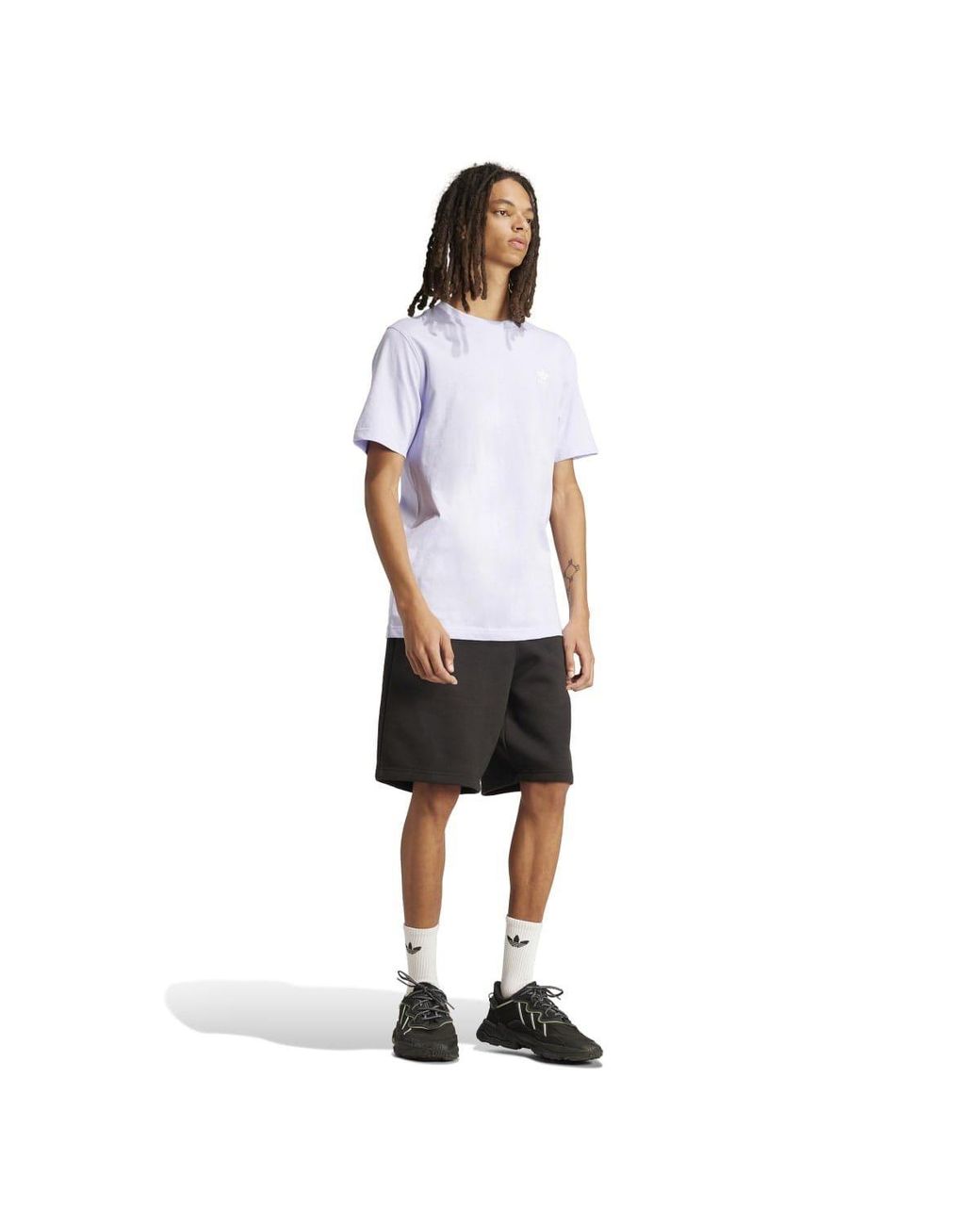 Adidas Originals White Trefoil Essentials T-Shirt for men