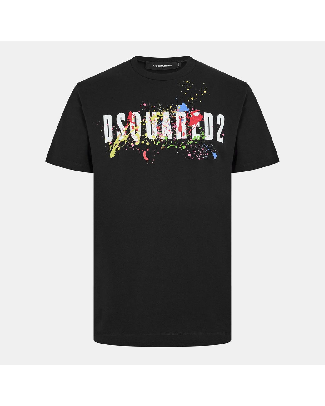 DSquared² Black Dsq Splat T-Shirt for men