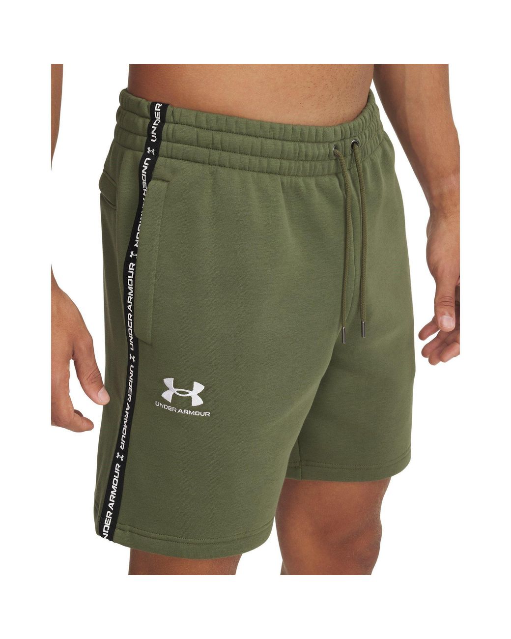 Under Armour Green Fleece Jogger Shorts for men
