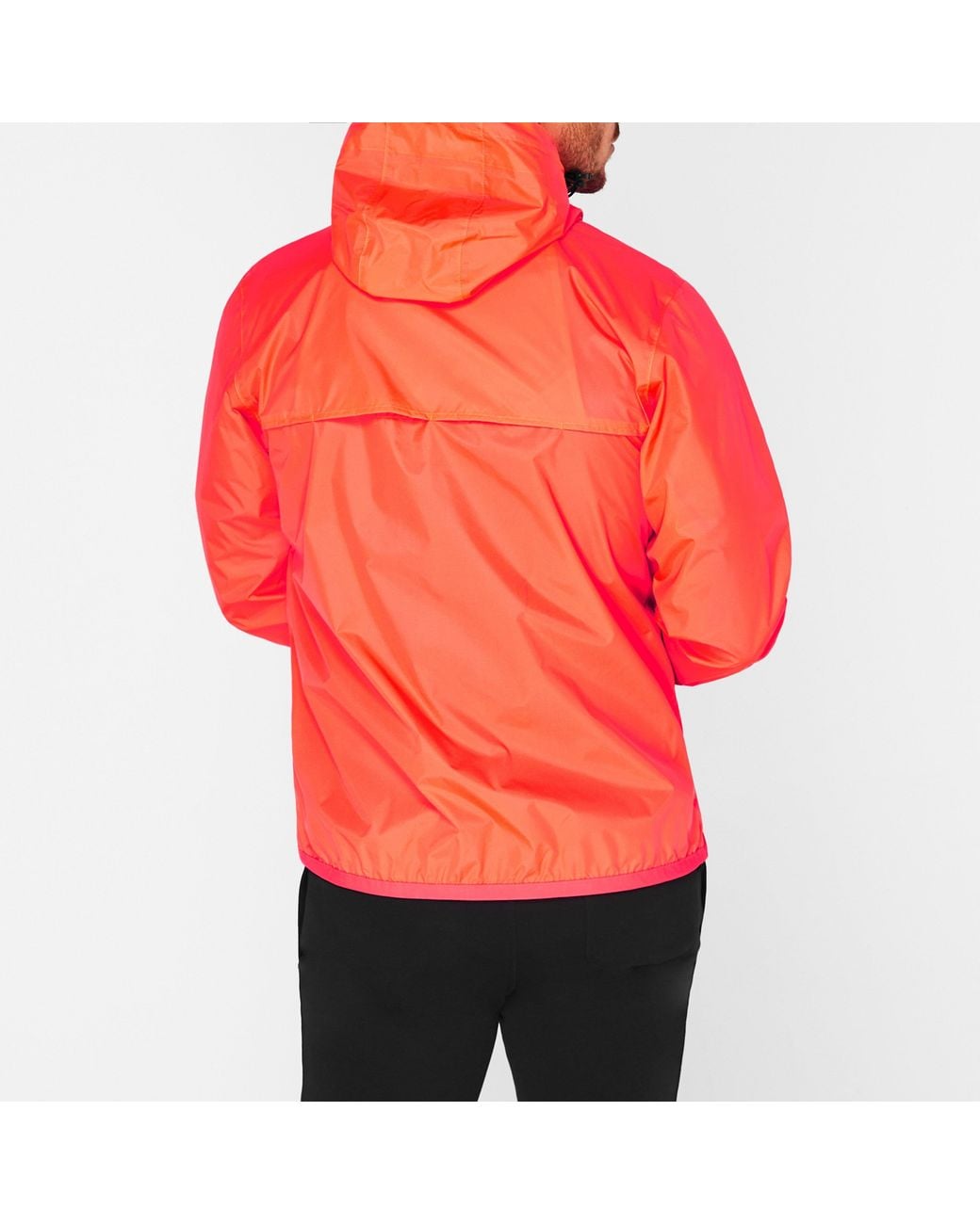 K-Way Red Le Vrai 3.0 Water Resistant Long Sleeve Rain Anorak for men