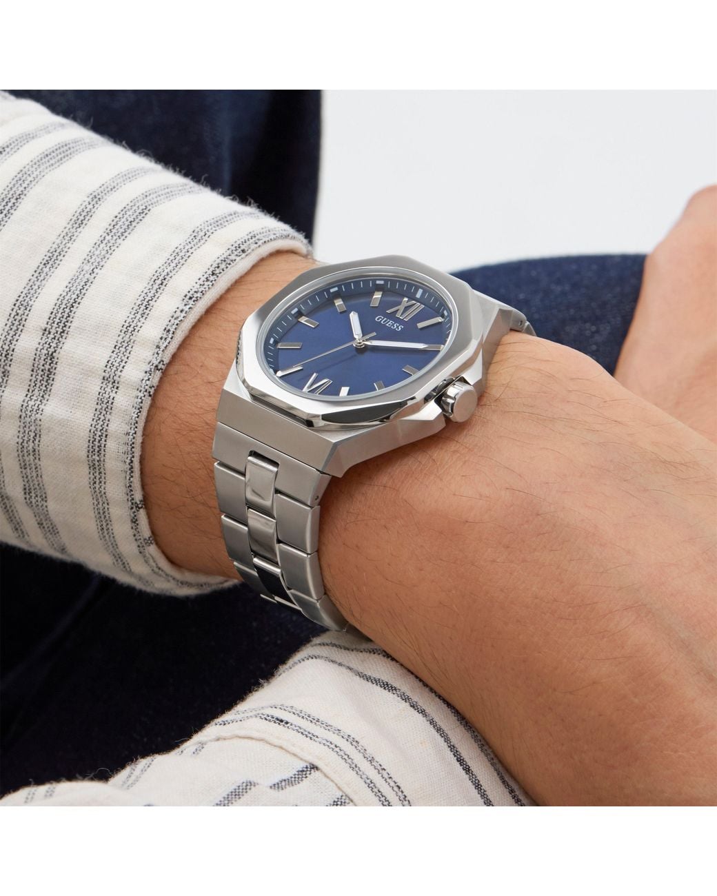 Guess Metallic Jewell Emperor Analogue Quartz Watch for men