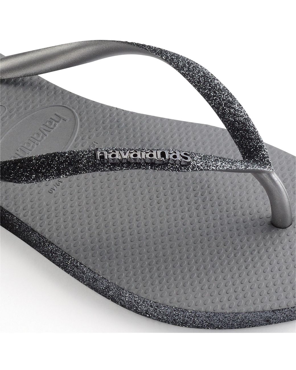 Havaianas Gray Slim Sparkle Ii Flip Flops