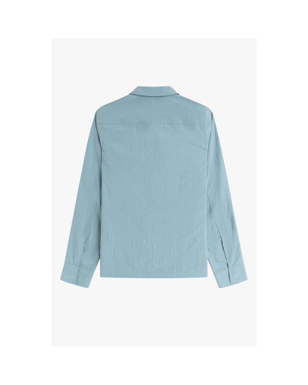 Fred Perry Blue Long Sleeve Zip Overshirt for men