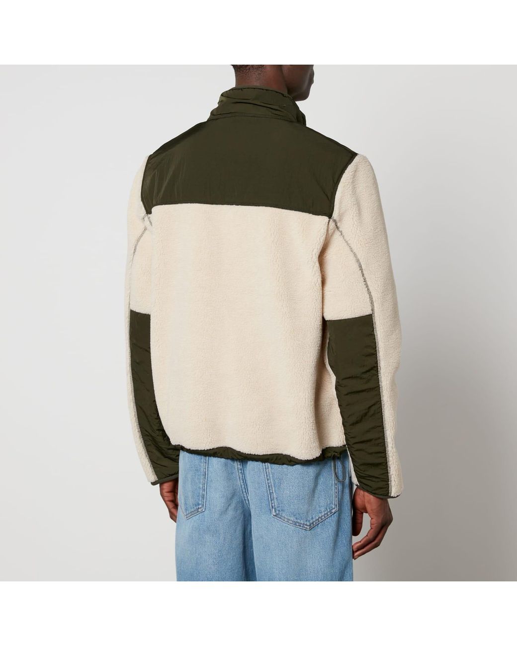 AMI Green Sherpa Zipped Jacket for men
