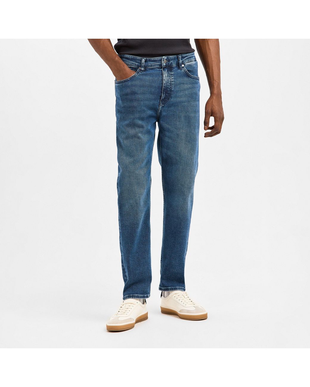 Boss Blue Ogden Straight Leg Jeans for men