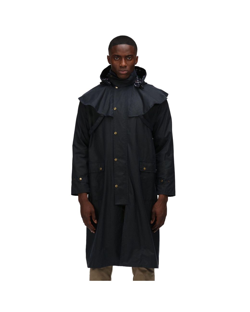 Regatta Black Cranbrook Wax Cotton Riding Quilted Jacket for men