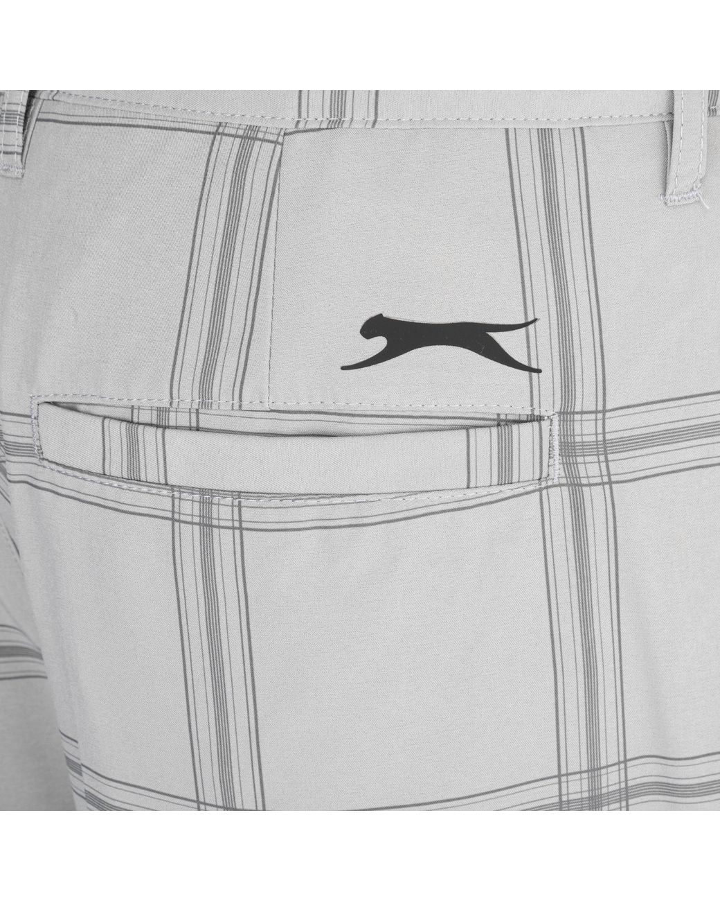 Slazenger 1881 Gray Check Golf Trousers for men