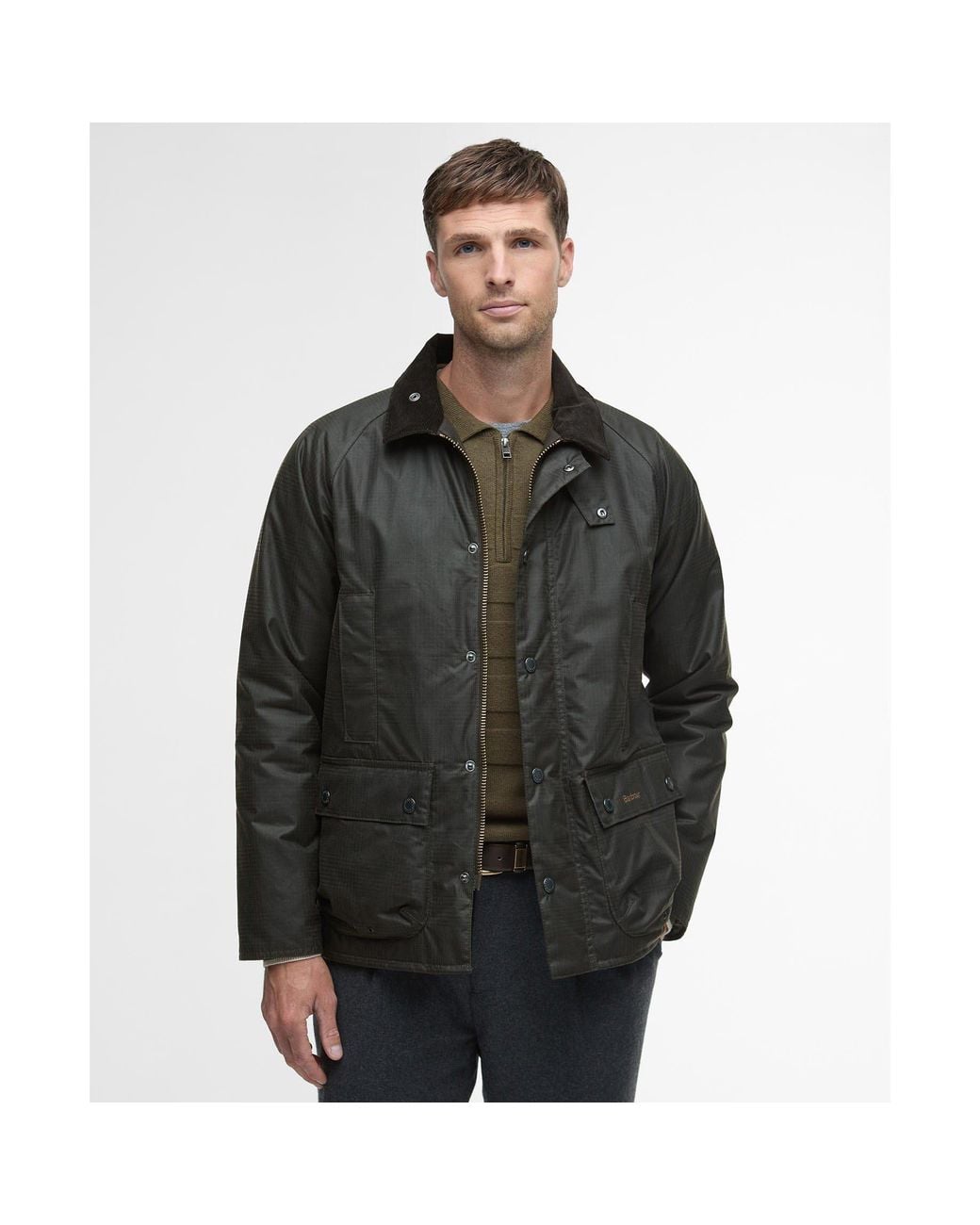Barbour Black Modern Beaufort Waxed Jacket for men