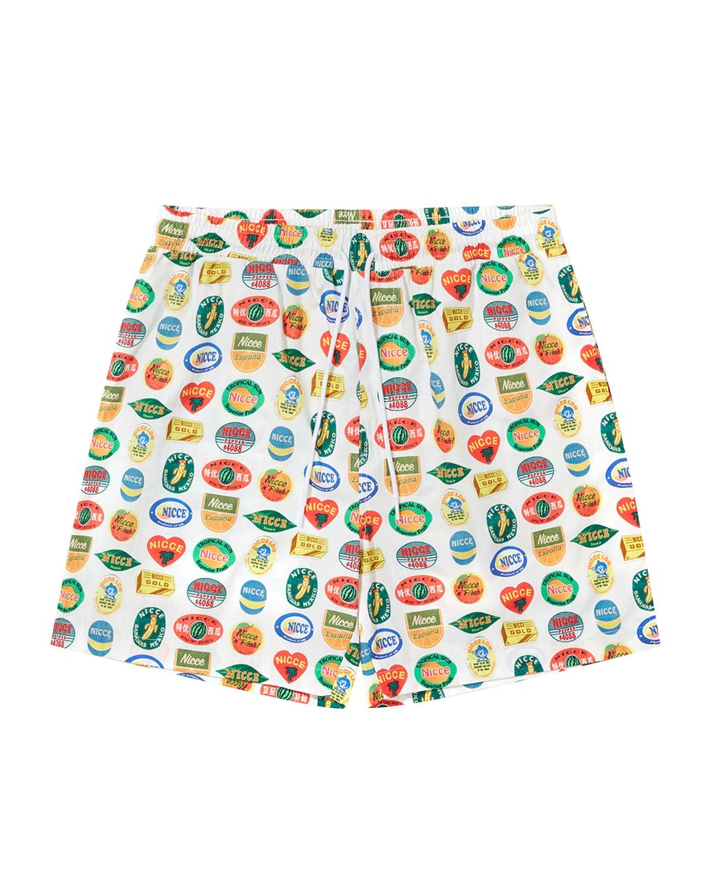 Nicce London Multicolor Sticker Shorts for men