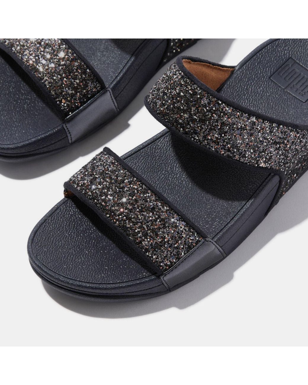 Fitflop Blue Lulu Multi-Tonal Glitter Sliders