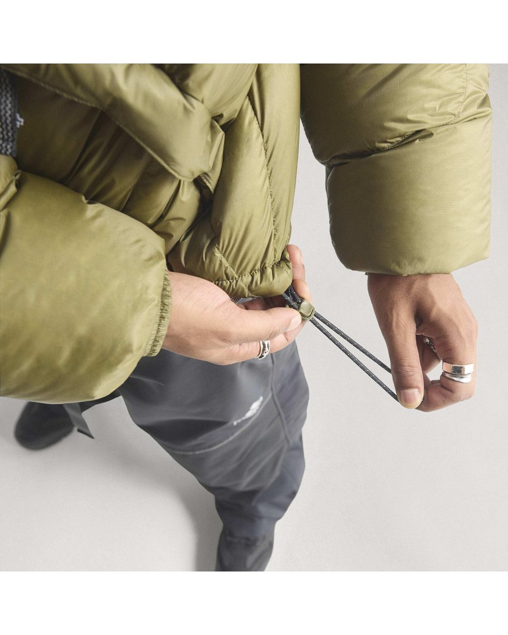 Adidas Green Eqt Full-Zip Hooded Short Puffer Jacket for men