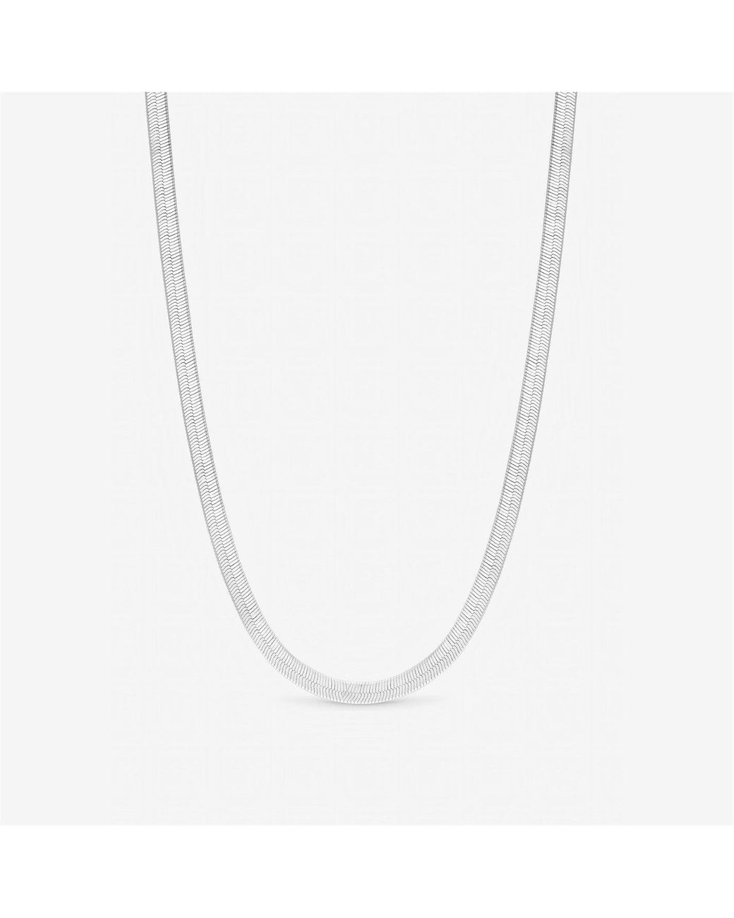 Inicio White Sterling Snake Chain Necklace