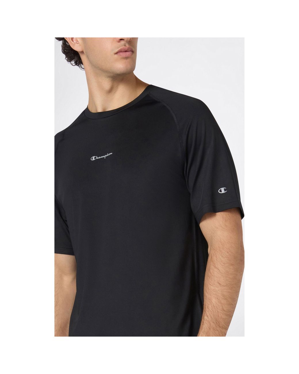 Champion Black Short Sleeve Performance Gym Top for men