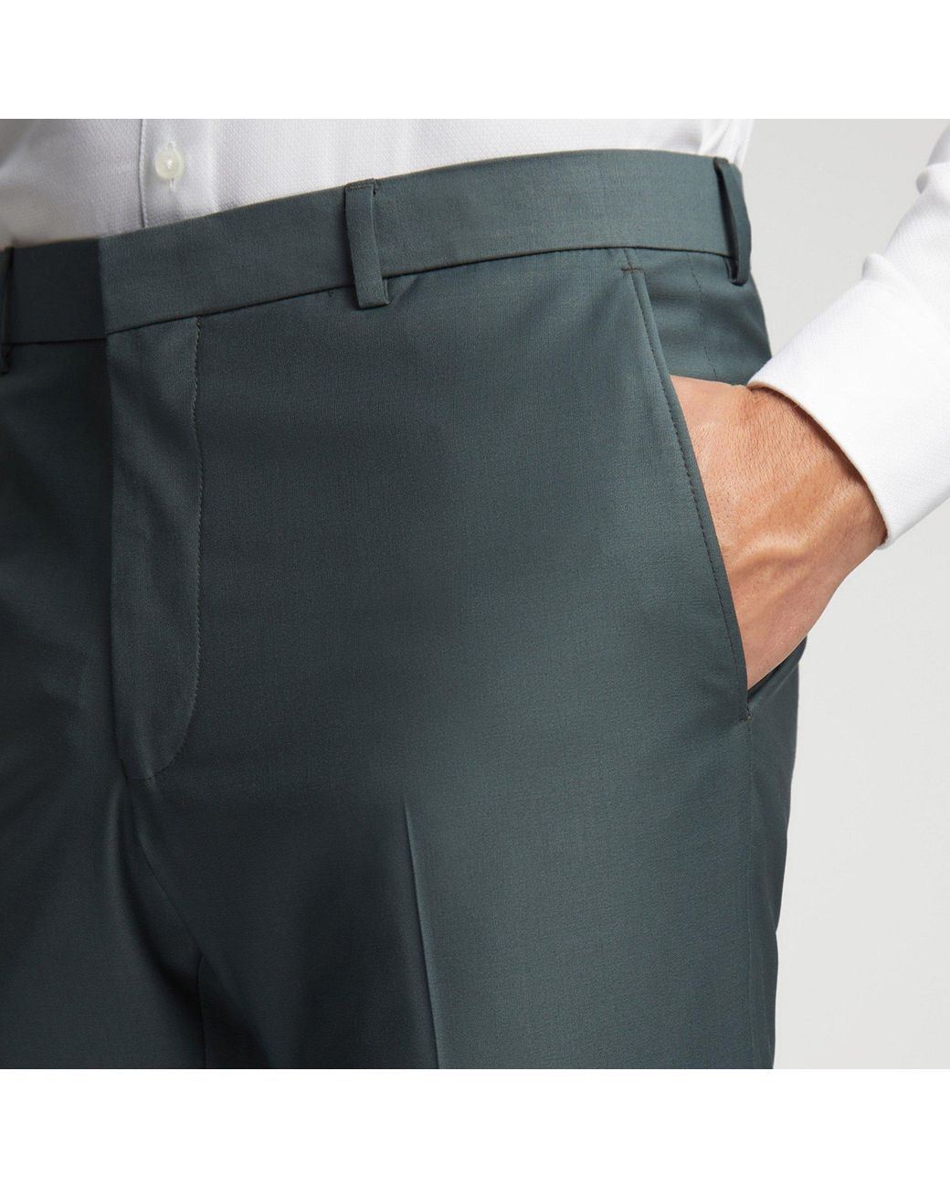 Ted Baker Blue Lunan Slim Fit Suit Trousers for men