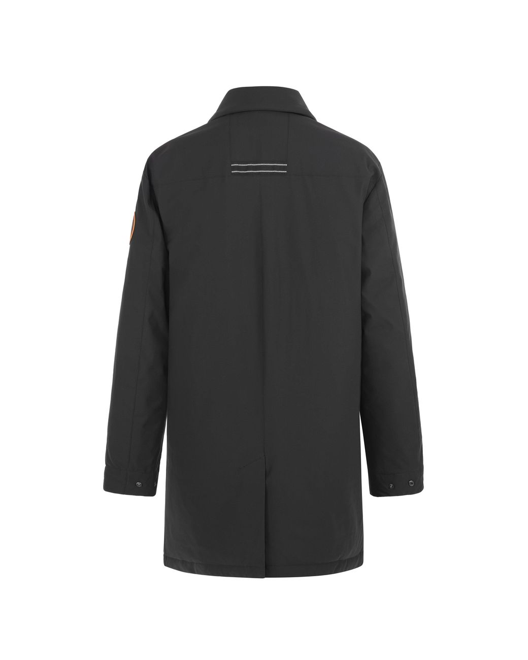 ARCTIC ARMY Black Long Weather-Resistant Overcoat for men